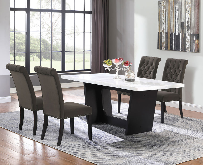 Sherry Rectangular Marble Top Dining Set image