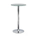 Abiline Glass Top Round Bar Table Chrome image