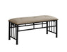 Livingston Upholstered Bench Brown and Dark Bronze image