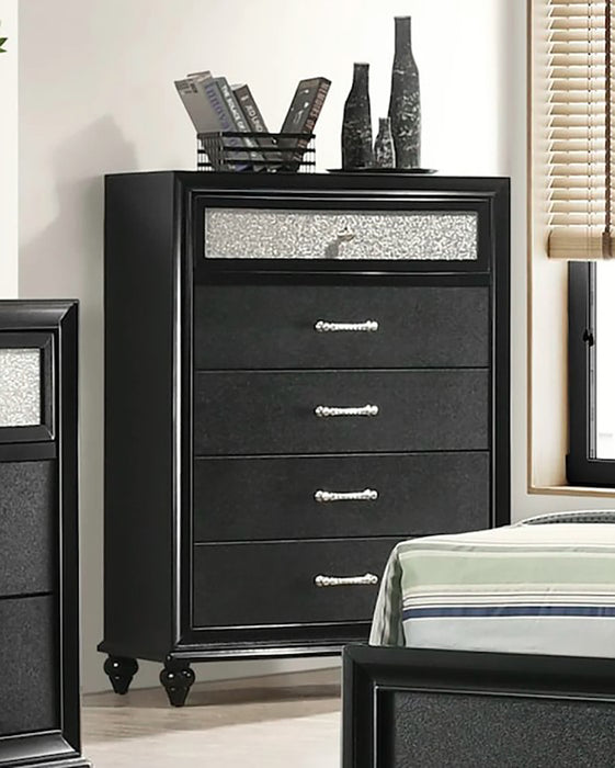 Crown Mark Furniture Lila 5 Drawer Chest in Black image