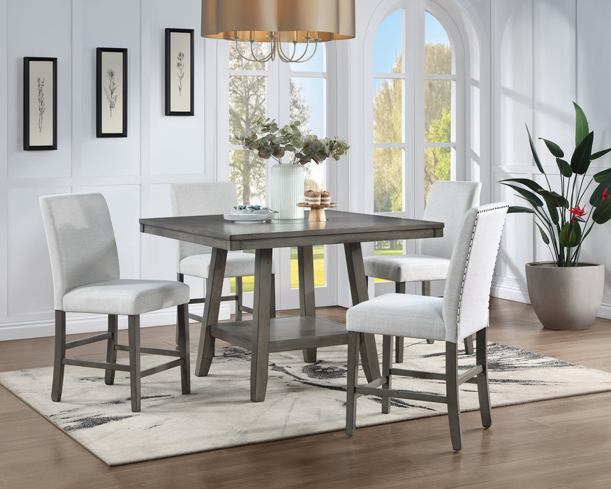 Bolin 5-Piece Counter Height Dining Set in Gray