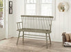 Crown Mark Furniture Jerimiah Spindleback Bench in Gray image