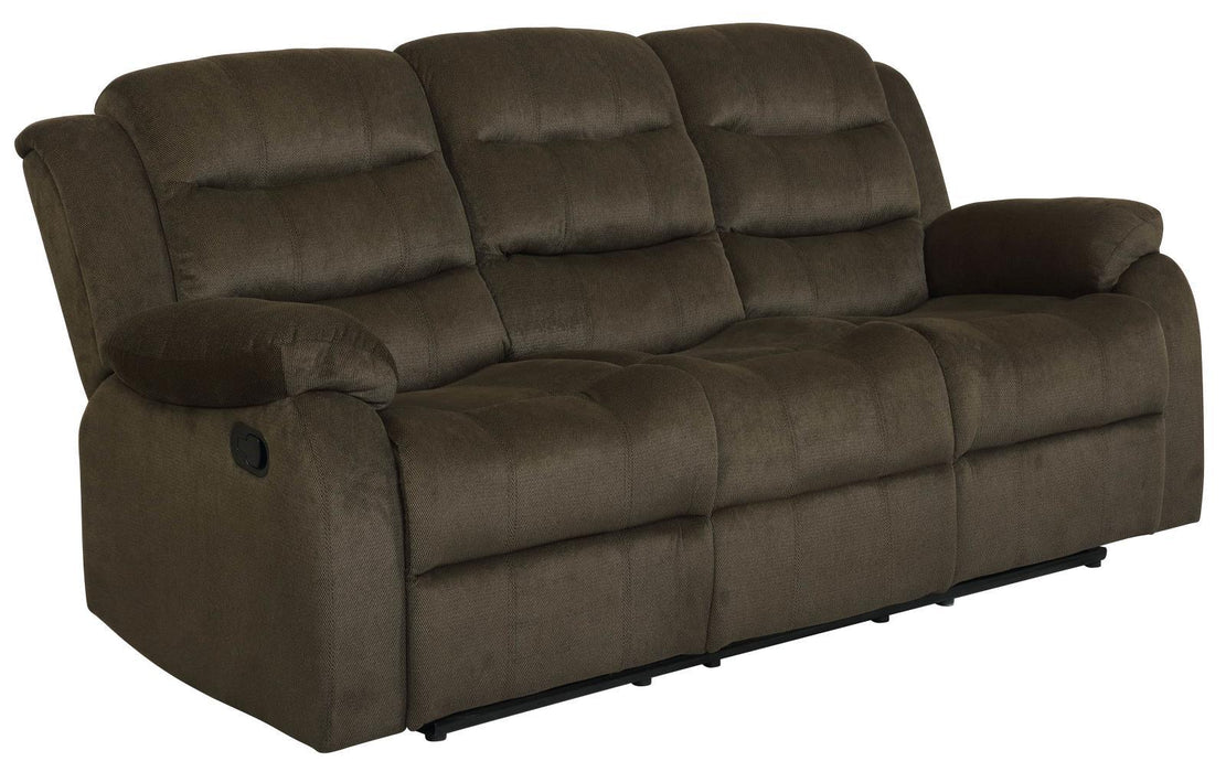 Rodman Pillow Top Arm Motion Sofa Olive Brown