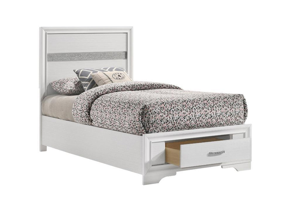 Miranda Full & Twin Storage Bed White