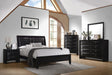 Briana Panel Bedroom Set California King, Eastren King, & Queen with Sleigh Headboard Black 4 & 5 Piece image