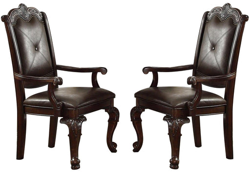 Crown Mark Kiera Dining Arm Chair in Warm Brown (Set of 2) 2150A image