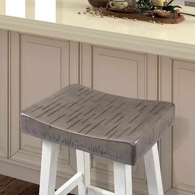 Biasca 24" Stool (2/CTN) White, Brown, & Black