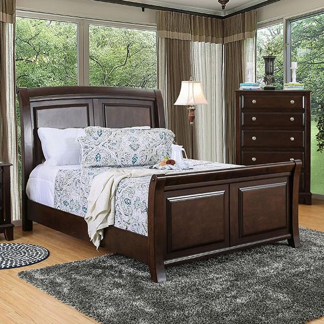 Litchville Brown Cherry Cal.King, E.King, & Queen Bed