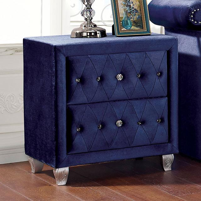 Alzire Black & Blue Night Stand