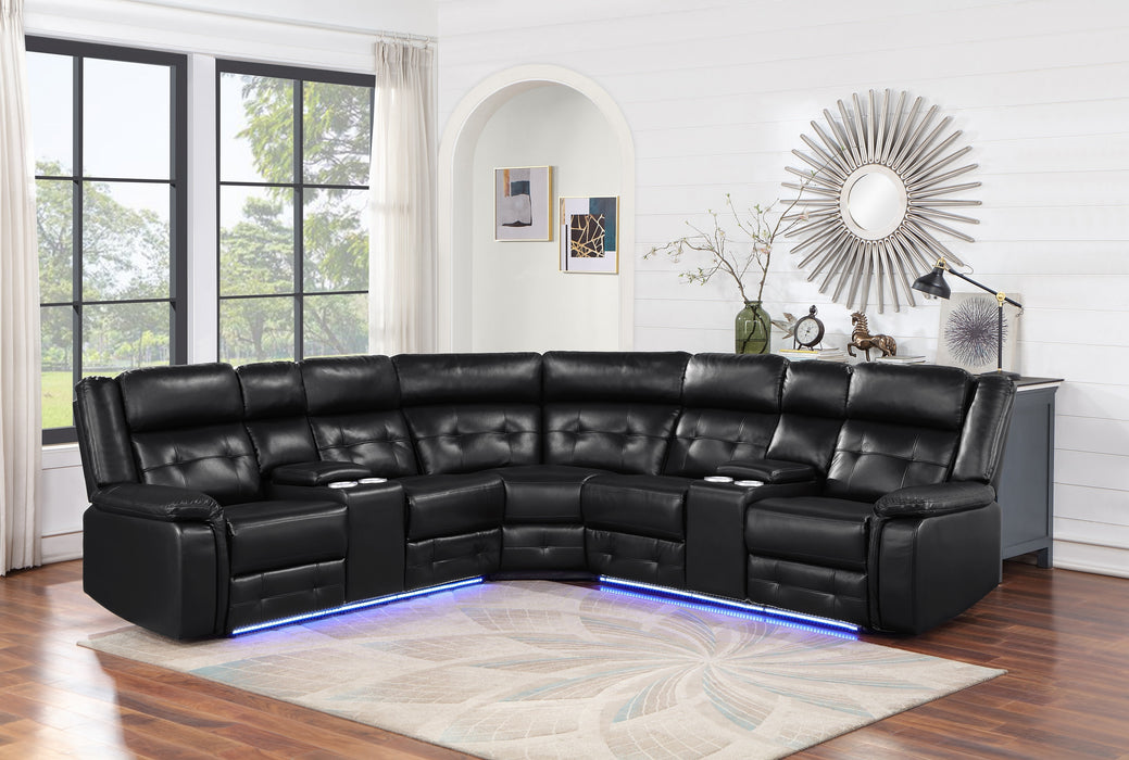 SH3221BLK*SC 3-PIECE RECLINING SECTIONAL