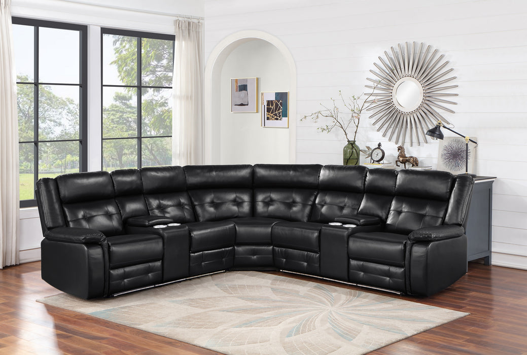 SH3221BLK*SC 3-PIECE RECLINING SECTIONAL