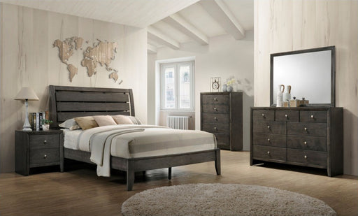 Crown Mark Furniture Evan Queen Panel Bed in Grey - Keads Furniture/James Furniture