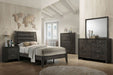 Crown Mark Furniture Evan Full Panel Bed in Grey - Keads Furniture/James Furniture
