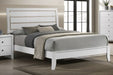 Crown Mark Furniture Evan King Panel Bed in White image