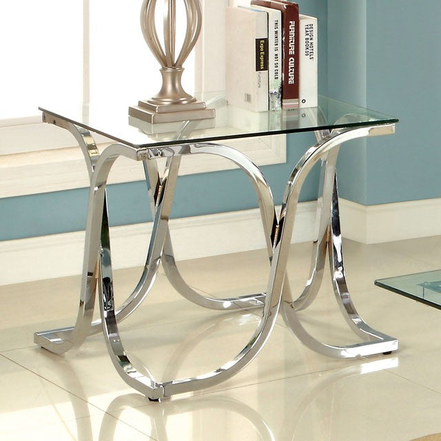 LUXA Chrome End Table - Keads Furniture/James Furniture