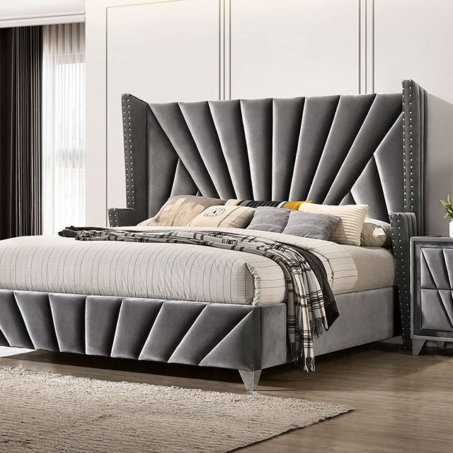 Carissa Bed Frame in Gray