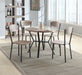 BLAKE 5PK ROUND DINING SET GREYWASH - Keads Furniture/James Furniture