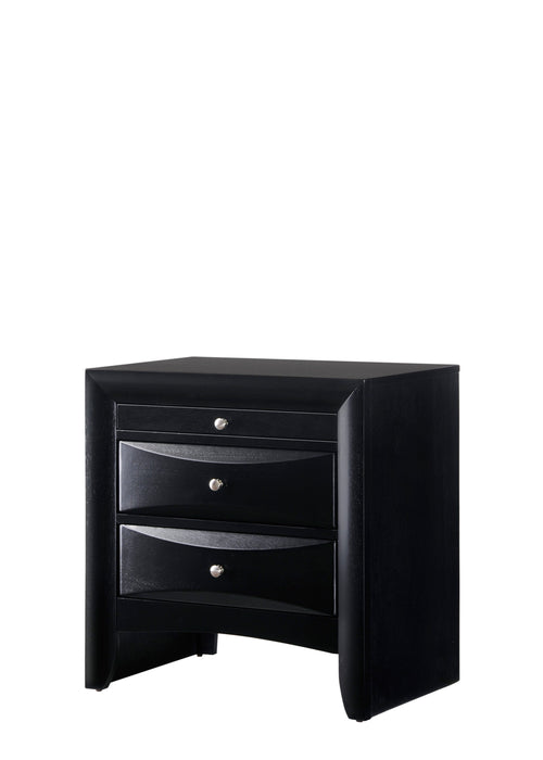 BLACK EMILY NIGHTSTAND - Keads Furniture/James Furniture