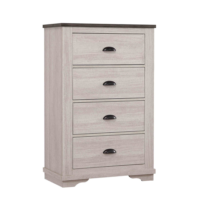 CORALEE CHEST CHALK/GREY - Keads Furniture/James Furniture