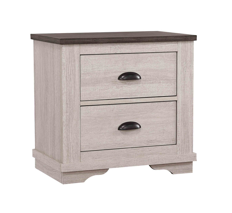 CORALEE NIGHTSTAND CHALK/GREY - Keads Furniture/James Furniture