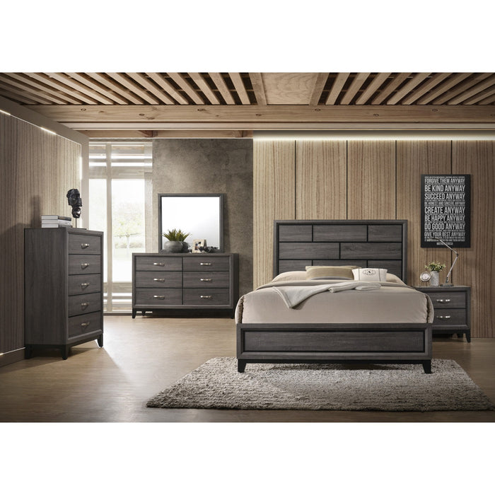 Crown Mark Akerson Queen Panel Bed in Grey - Keads Furniture/James Furniture
