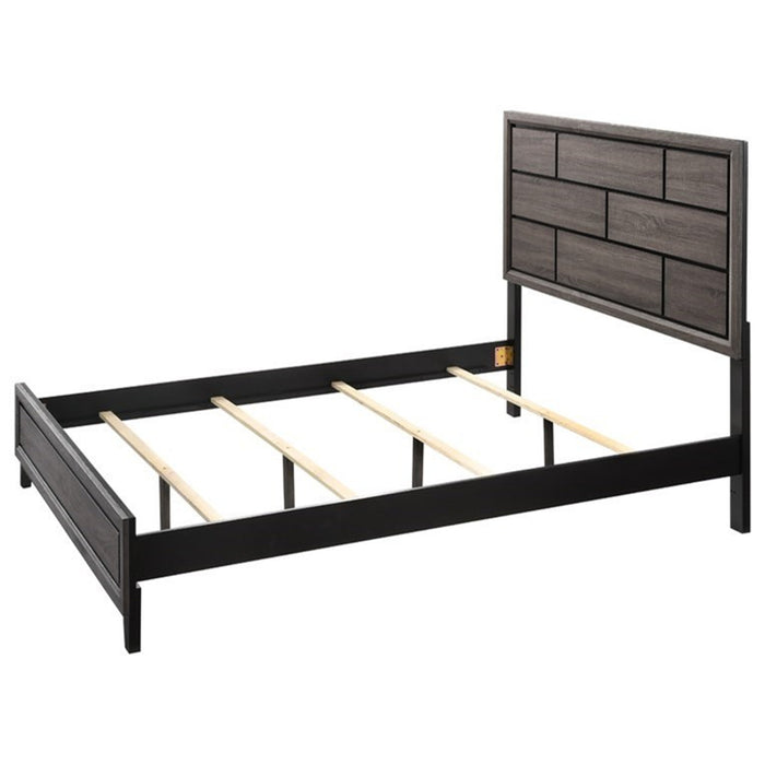 Crown Mark Akerson King Panel Bed in Grey - Keads Furniture/James Furniture