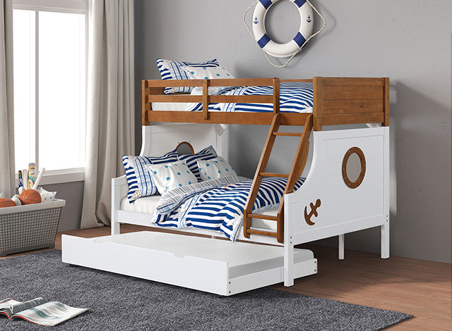 Nautia Twin/Full Bunk Bed Black & White