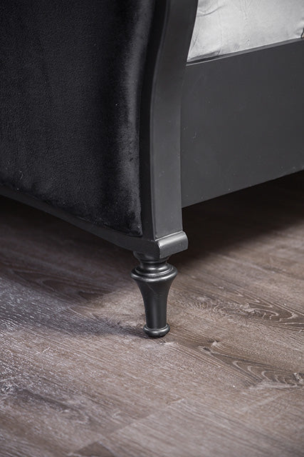 Melodi Parc E.King & Queen Bed Black & Silver